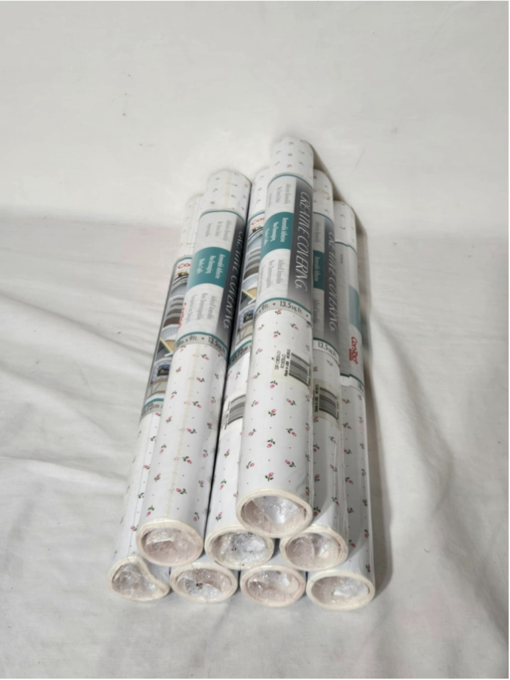 Lot of 8 Con-Tact Shelf Liner Creative Covering Drawer Rosebud Floral Retro New
